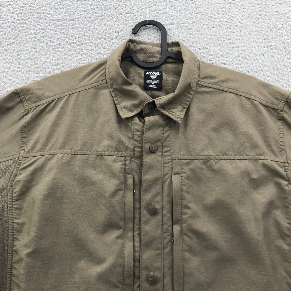 Kuhl Shirt Mens Medium Brown Airspeed Vented UPF Hiking Outdoor Roll Tab 7454